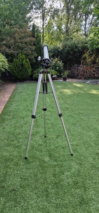 Telescopio B. Crown Optics con trípode