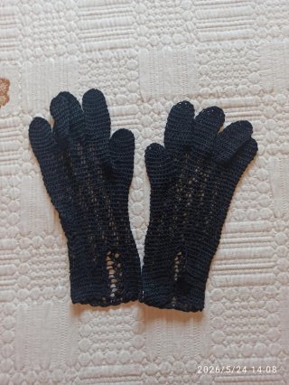 Guantes de ganchillo negros