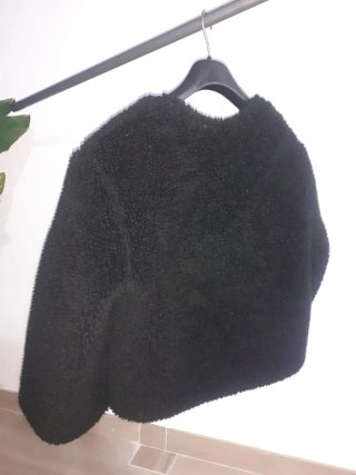 Giacchino donna pelliccia sintetica nero S