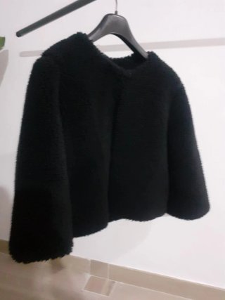 Giacchino donna pelliccia sintetica nero S