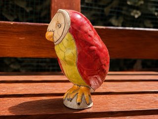Scultura Barbagianni Ceramica Artigianale