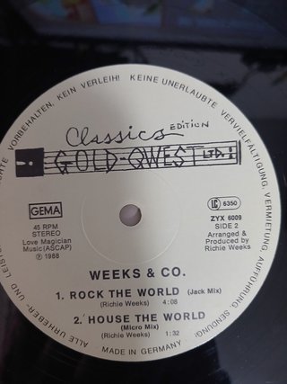 Weeks & Co. - House The World 12 Vinyl