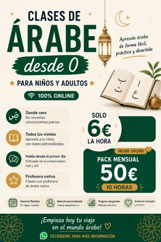 Clases online idioma árabe