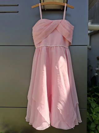 Vestido Chiffon Rosa Vintage + Bolero