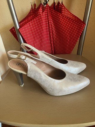 Zapatos Pitillos Mujer Talla 41 Plata