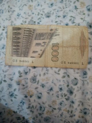 Biglietto da collezione da 1000 lire italiane
