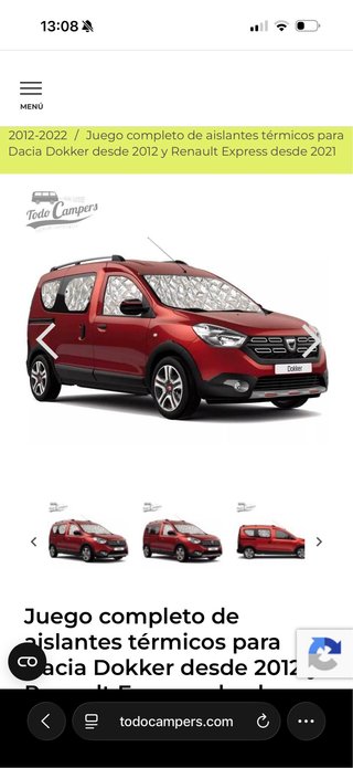 Aislantes térmicos Dacia Dokker