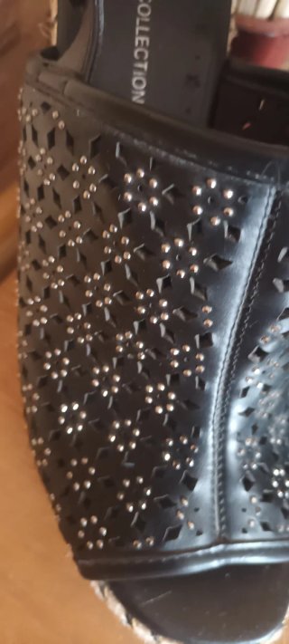 Zapatos de cuña Star Collection negros