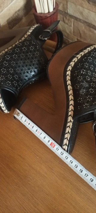 Zapatos de cuña Star Collection negros