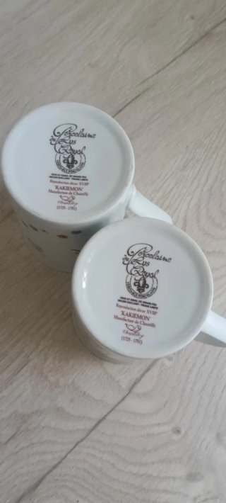 Juego 2 Tazas Porcelana fina Francesa