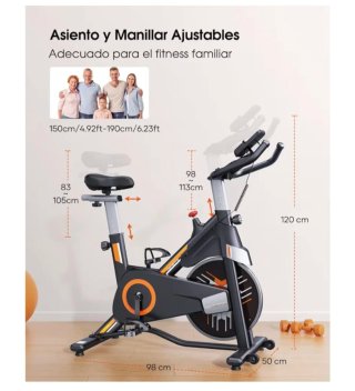 Bicicleta Estática Negra y Roja