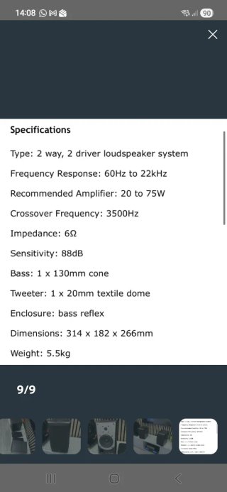 Altavoces Infinity Hifi 100