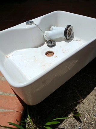 Lavabo de sobremesa de cerámica blanco