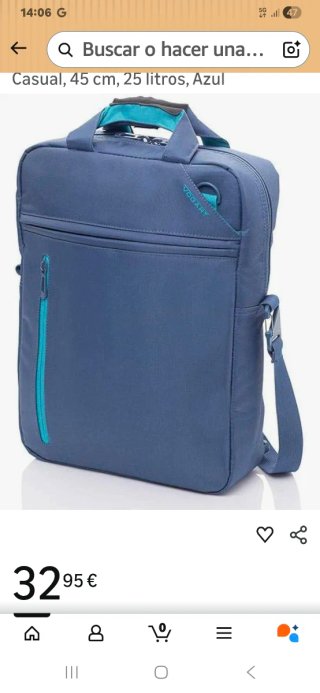 Mochila Vogart Azul y Turquesa