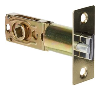 Pomo dorado redondo para puerta, con llave