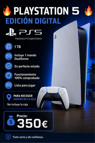 PlayStation 5 Edición Digital 1TB