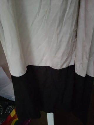 Vestido largo tirantes color block