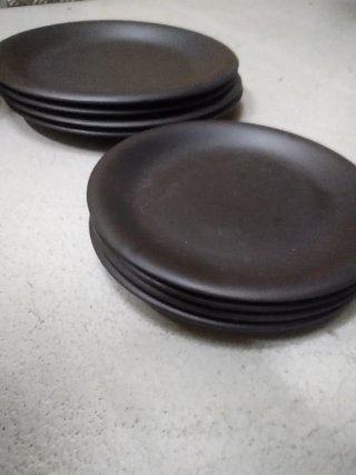 Servicio de platos negro mate (12 piezas)