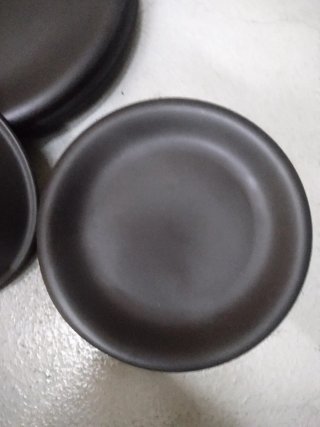 Servicio de platos negro mate (12 piezas)