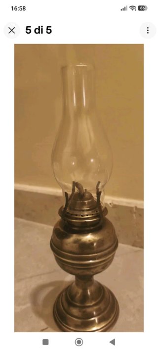 Lampada a petrolio anni '60