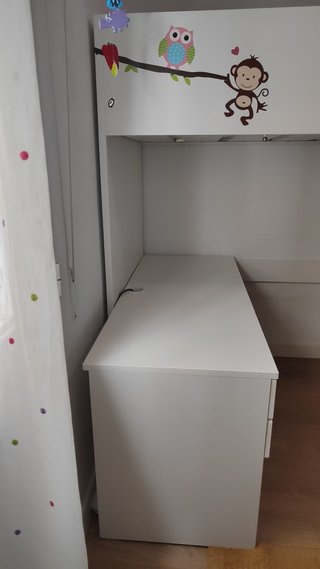 Cama alta blanca IKEA SMÅSTAD