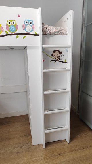 Cama alta blanca IKEA SMÅSTAD
