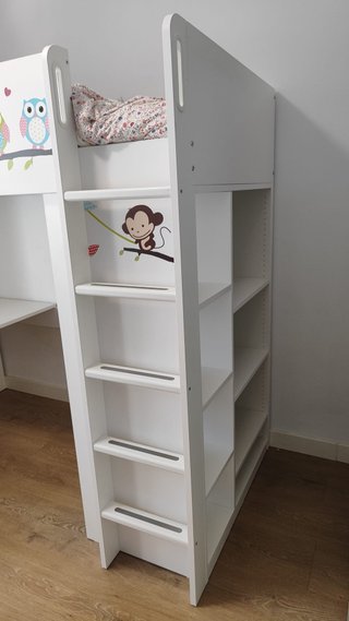 Cama alta blanca IKEA SMÅSTAD