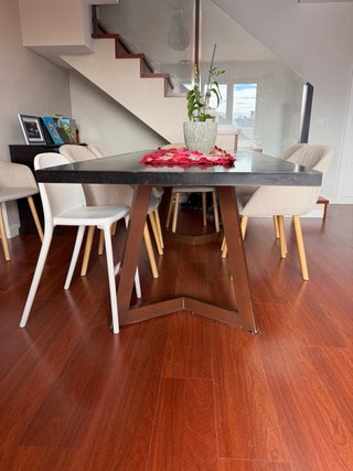 Mesa comedor 8 personas negra