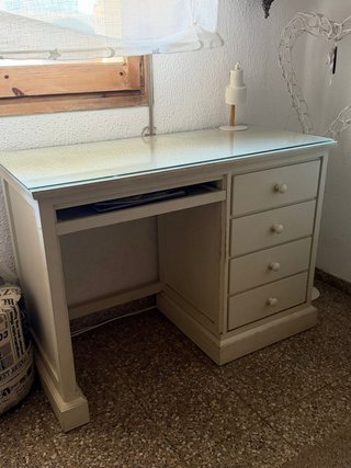 Dormitorio juvenil: cama forja 190x90 + escrit
