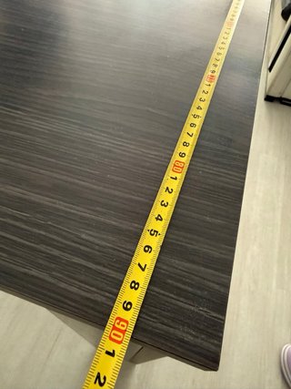 Mesa de comedor extensible madera gris oscuro