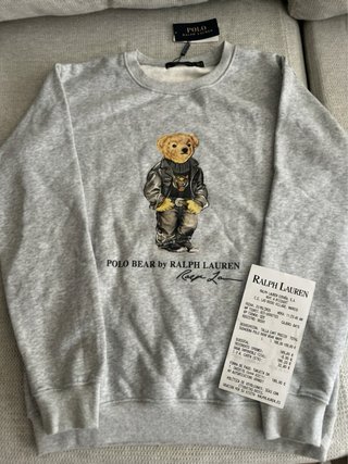 Sudadera Polo Ralph Lauren Oso Gris