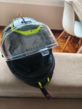 Casco Shark Fibra Carbono Negro/Amarillo talla M
