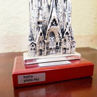 Figura Sagrada Familia Bañada en Plata