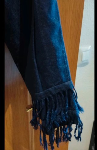 Chaqueta de lino con flecos