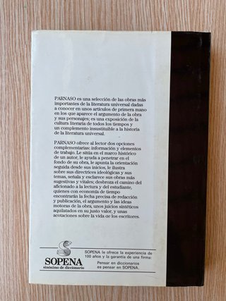 Parnaso diccionario Sopena de literatura