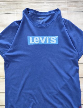 Camiseta Levi's Manga Corta Azul Logo Vintage