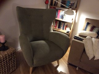 Sillón Nórdico Tela y Madera