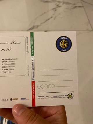 Cartoline Giocatori Inter 2006/2007