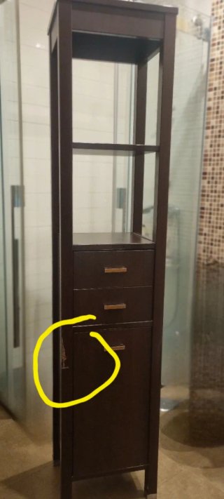 Mueble de baño madera color wengué