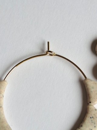 Pendientes Aro ondas piedra