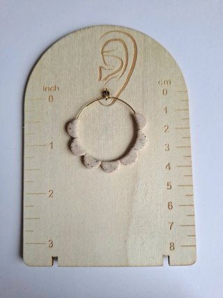 Pendientes Aro ondas piedra