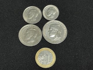 Lote serie 4 monedas dracmas reino Grecia