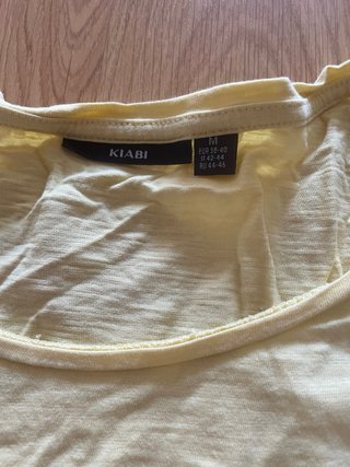 Camiseta Kiabi Mujer Talla M Amarilla