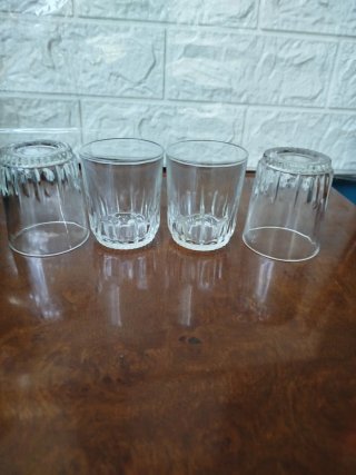 Lote 9 Vasos Duralex y Bol Cristal