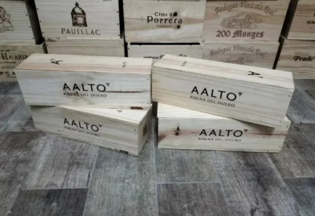 Pack 4 cajas de madera con tapa