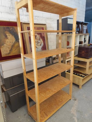 Estantería de madera 6 baldas