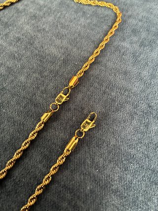 Catena e bracciale in oro 18k