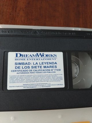 VHS Simbad: La Leyenda de los Siete Mares