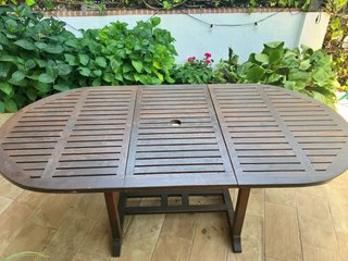 Mesa de jardín madera extensible