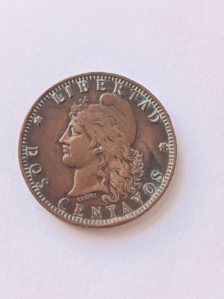 Moneta 2 Pesos Dos Centavos Bronzo